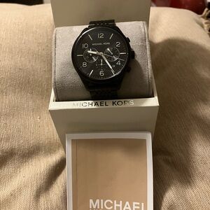 Brand New In The Box Michael Kors Black Chronograph Watch